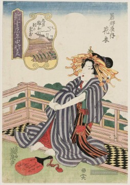 Der fünfte Monat hanagoromo der wakanaya Keisai Eisen Ukiyoye Ölgemälde
